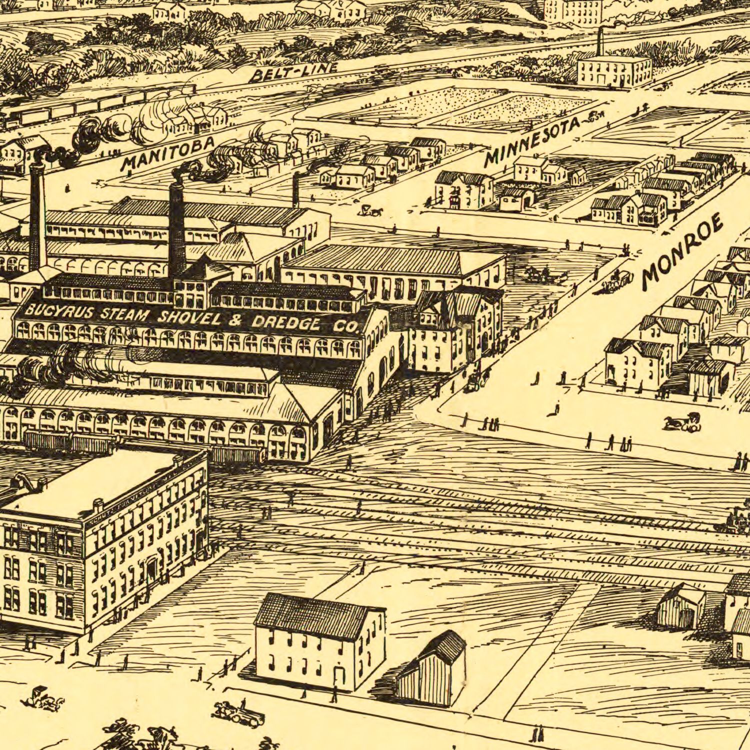 Vintage Map of MIlwaukee, Wisconsin 1906