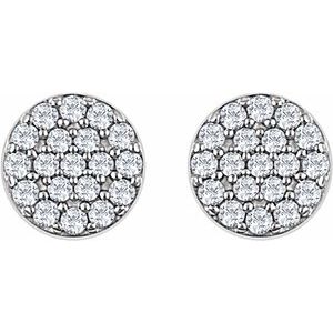 14K White Gold 1/3 CTW Natural Diamond Cluster Earrings – image 2