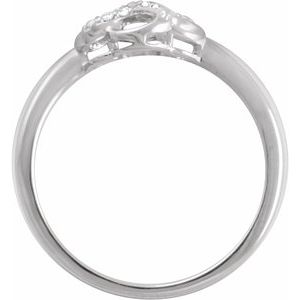 Sterling Silver .08 CTW Natural Diamond Ring