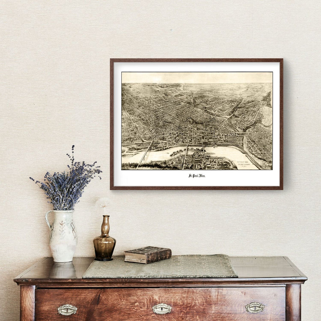 Vintage Map of St. Paul, Minnesota 1906