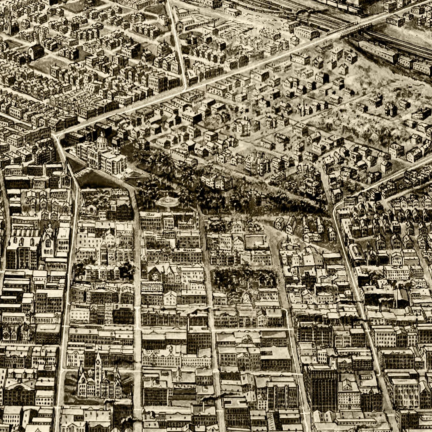 Vintage Map of St. Paul, Minnesota 1906