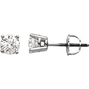 14K White Gold 2 CTW Natural Diamond Stud Earrings