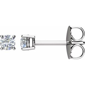 14K White Gold 1/2 CTW Natural Diamond Earrings – image 2