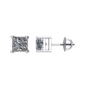 14K White Gold 1 CTW Natural Diamond Stud Earrings