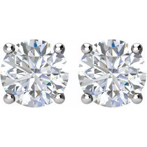 14K White Gold 1 1/2 CTW Natural Diamond Stud Earrings – image 2