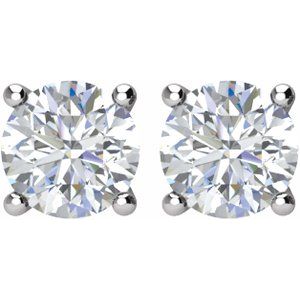 14K White Gold 1/2 CTW Natural Diamond Stud Earrings – image 2