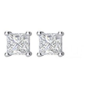 Platinum 1/10 CTW Natural Diamond Earrings – image 2