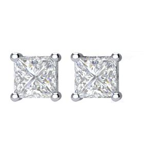 Platinum 1/2 CTW Natural Diamond Earrings – image 2