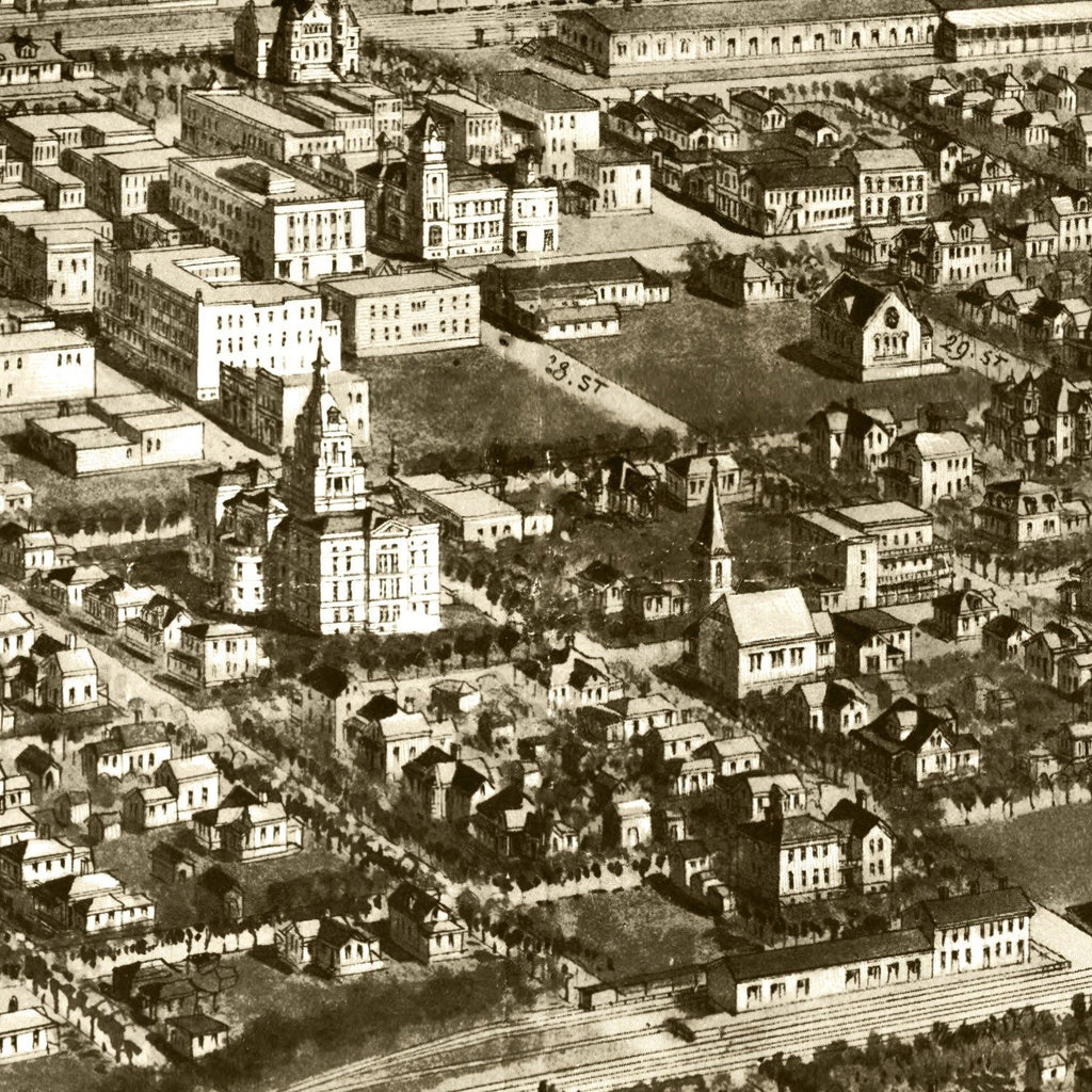 Vintage Map of Billings, Montana 1904