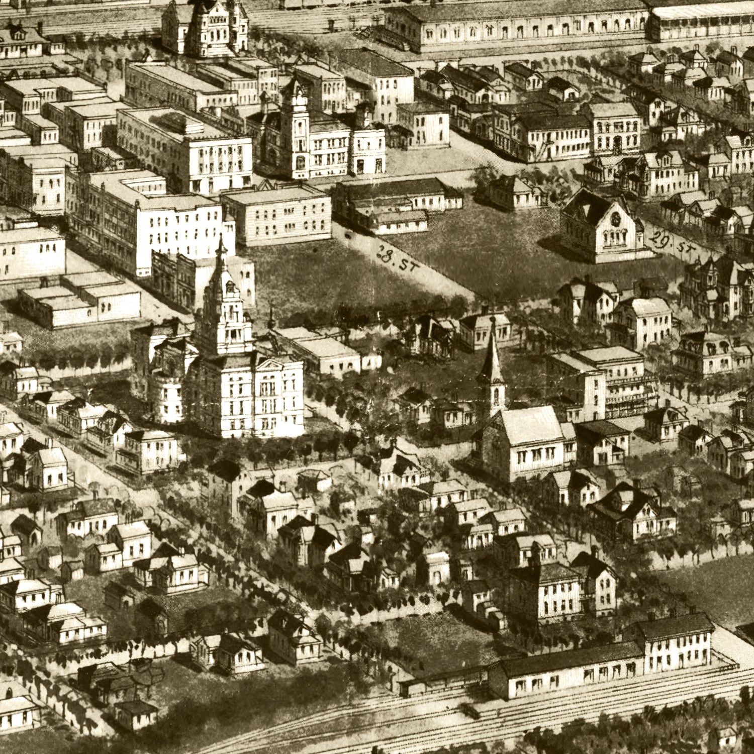 Vintage Map of Billings, Montana 1904