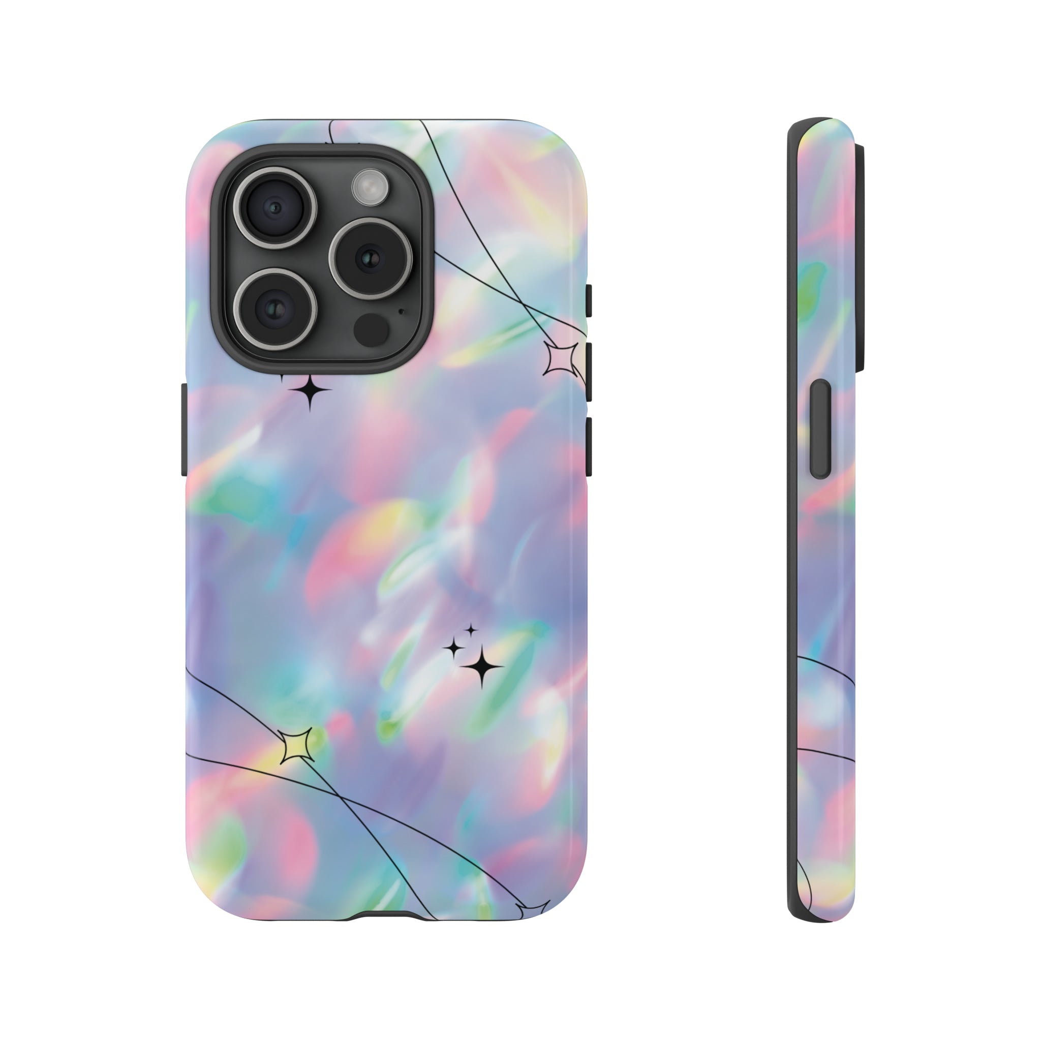 Gradient Pattern Stars Tough iPhone Case