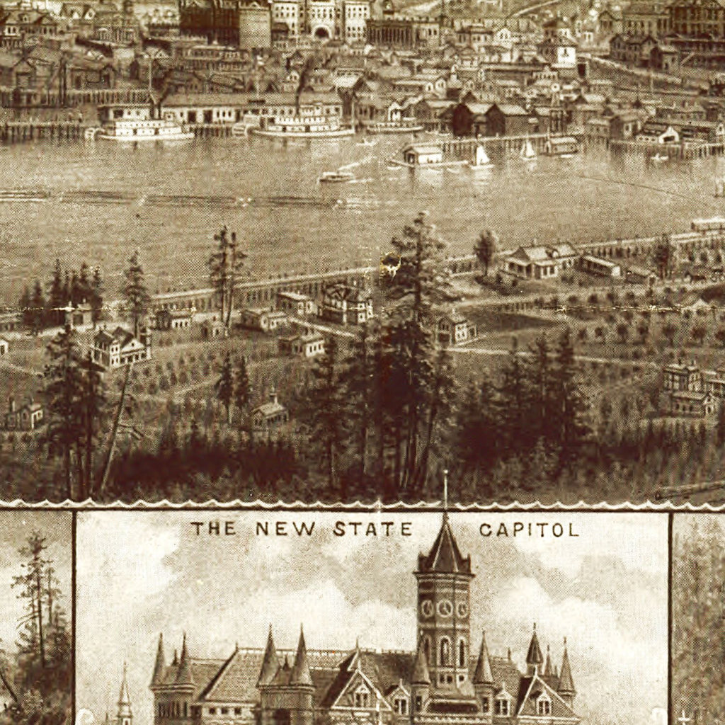 Vintage Map of Olympia, Washington 1903