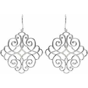 Sterling Silver 1/5 CTW Natural Diamond Earrings – image 2