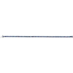 Platinum Natural Blue Sapphire Line 7" Bracelet – image 3