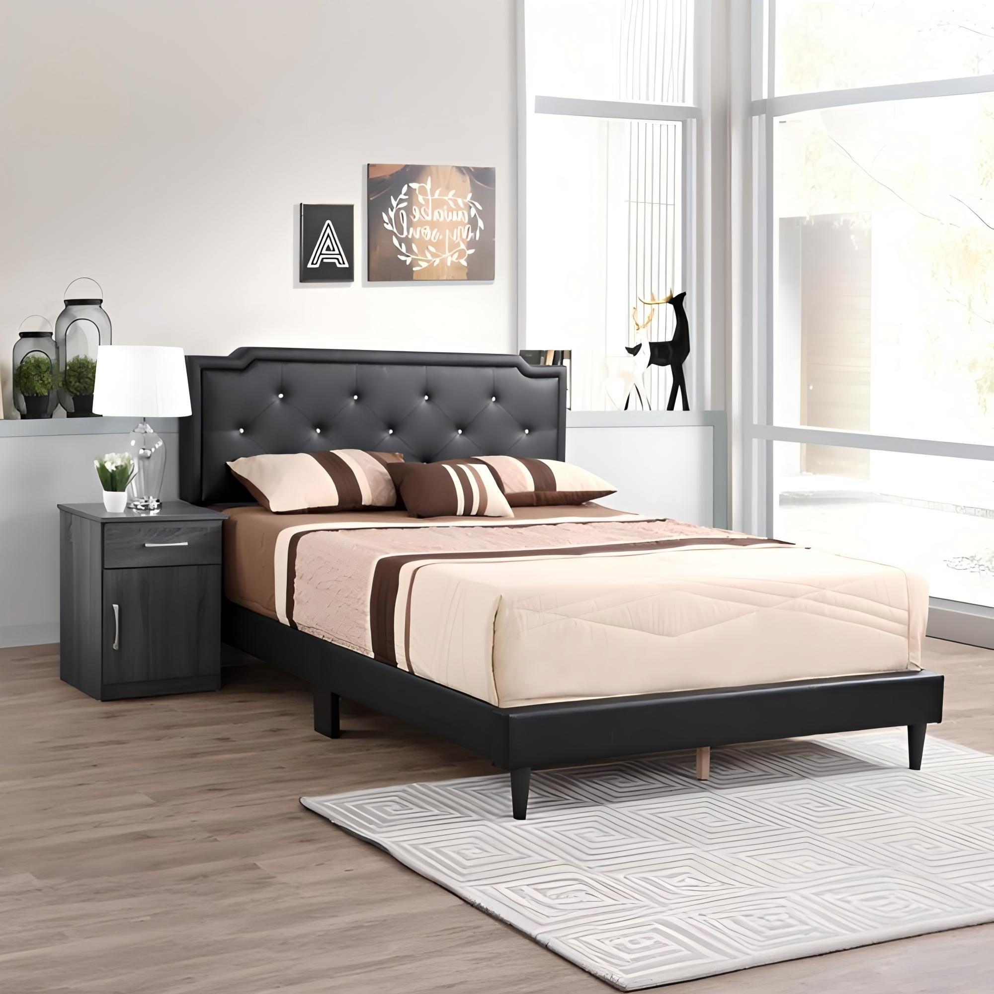 Button Tufted Bed Charming For Cozy Spaces