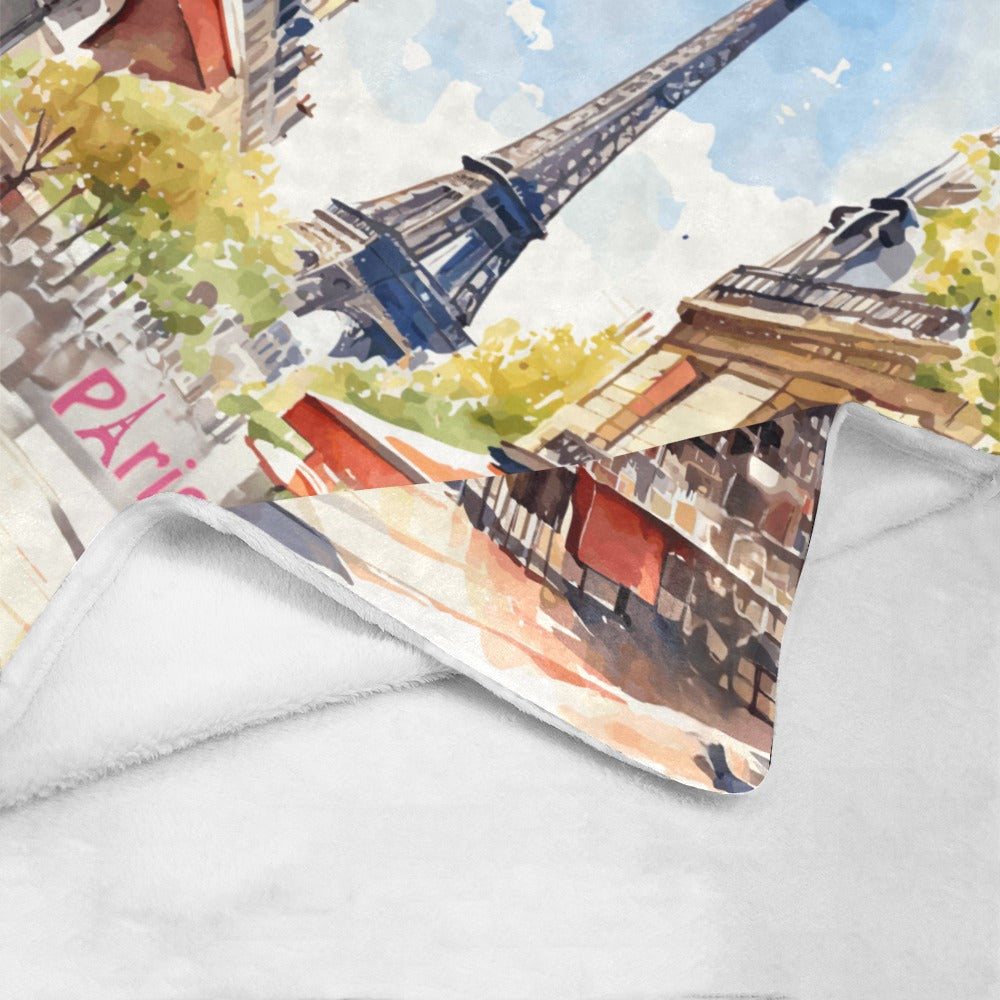 Paris France Ultra-Soft Micro Fleece Blanket - 50" x 60" (Made in USA)