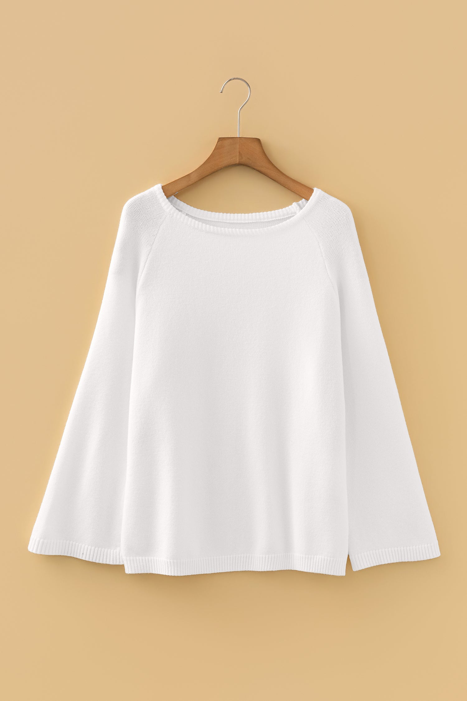 Solid Knit 3/4 Sleeve Dolman Sweater