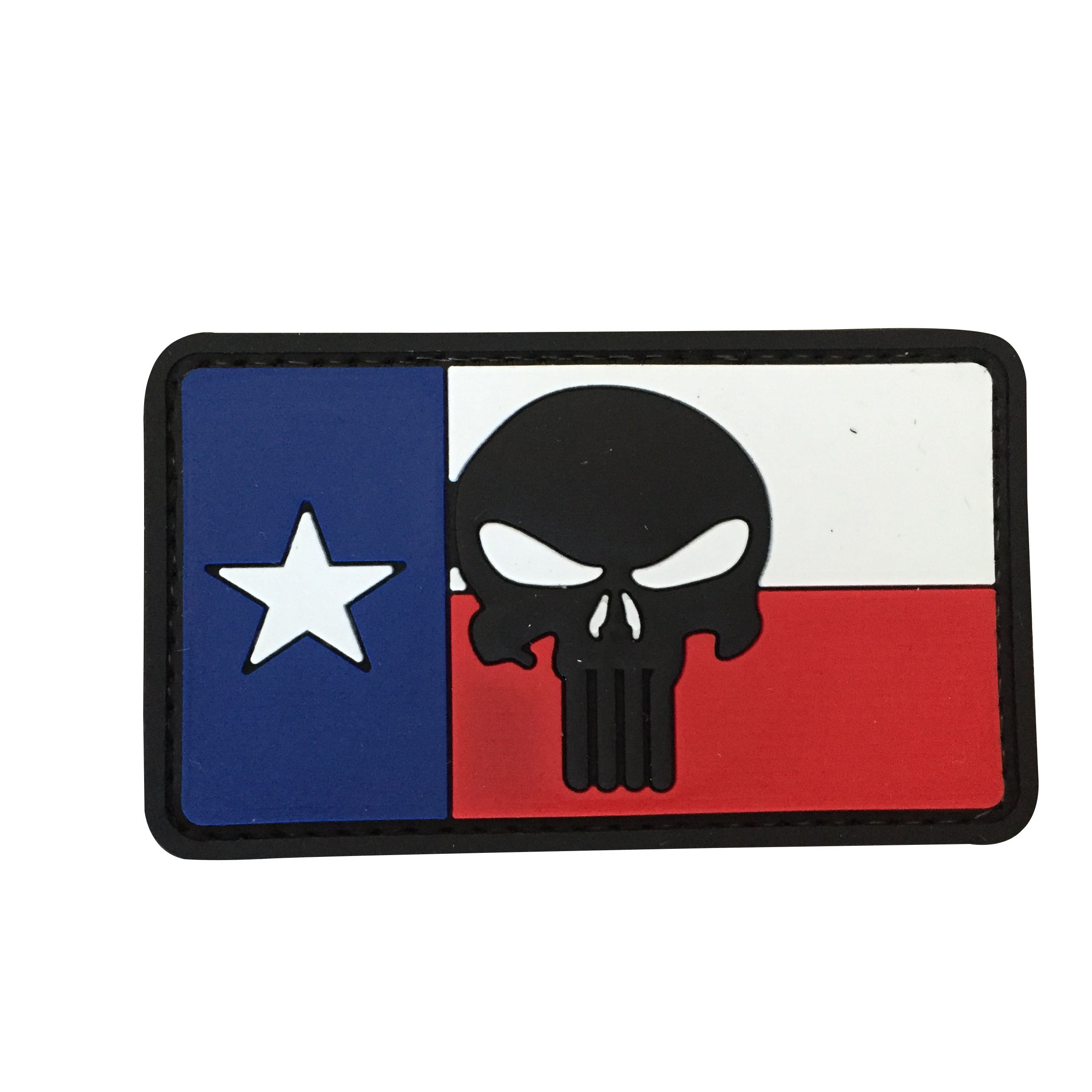 Texas Flag with Tactical Skull - PVC Patch
