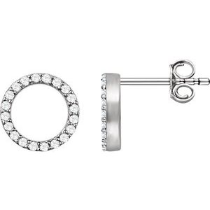 14K Yellow Gold 1/5 CTW Natural Diamond Circle Earrings – image 3