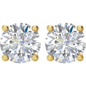 14K Yellow Gold 1 CTW Natural Diamond Stud Earrings – image 2