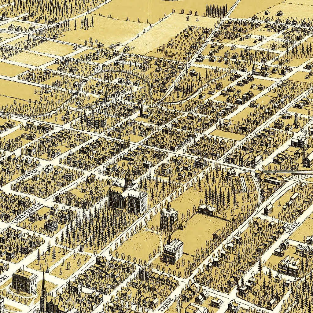 Vintage Map of Salem, Oregon 1905