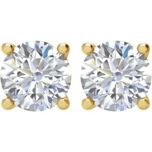 14K Yellow Gold 3/4 CTW Natural Diamond Stud Earrings – image 2