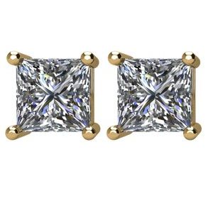 14K Yellow Gold 1 1/2 CTW Natural Diamond Stud Earrings – image 2