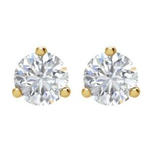 14K Yellow Gold 2 CTW Natural Diamond Stud Earrings – image 2