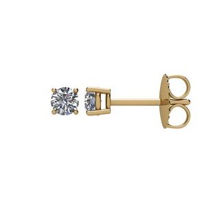 14K Yellow Gold 1/8 CTW Natural Diamond Stud Single Earring
