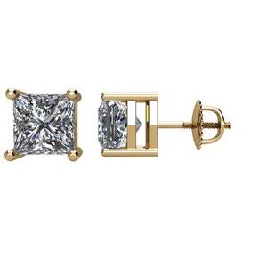 14K Yellow Gold 1 1/2 CTW Natural Diamond Stud Earrings