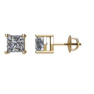 14K Yellow Gold 3/4 CTW Natural Diamond Stud Earrings