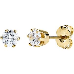 14K Yellow Gold 1/2 CTW Natural Diamond Stud Earrings