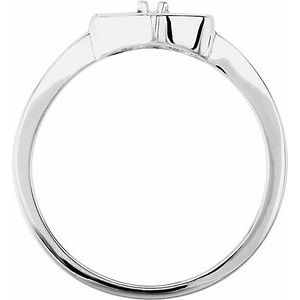 14K White Gold .02 CT Natural Diamond Heart Ring