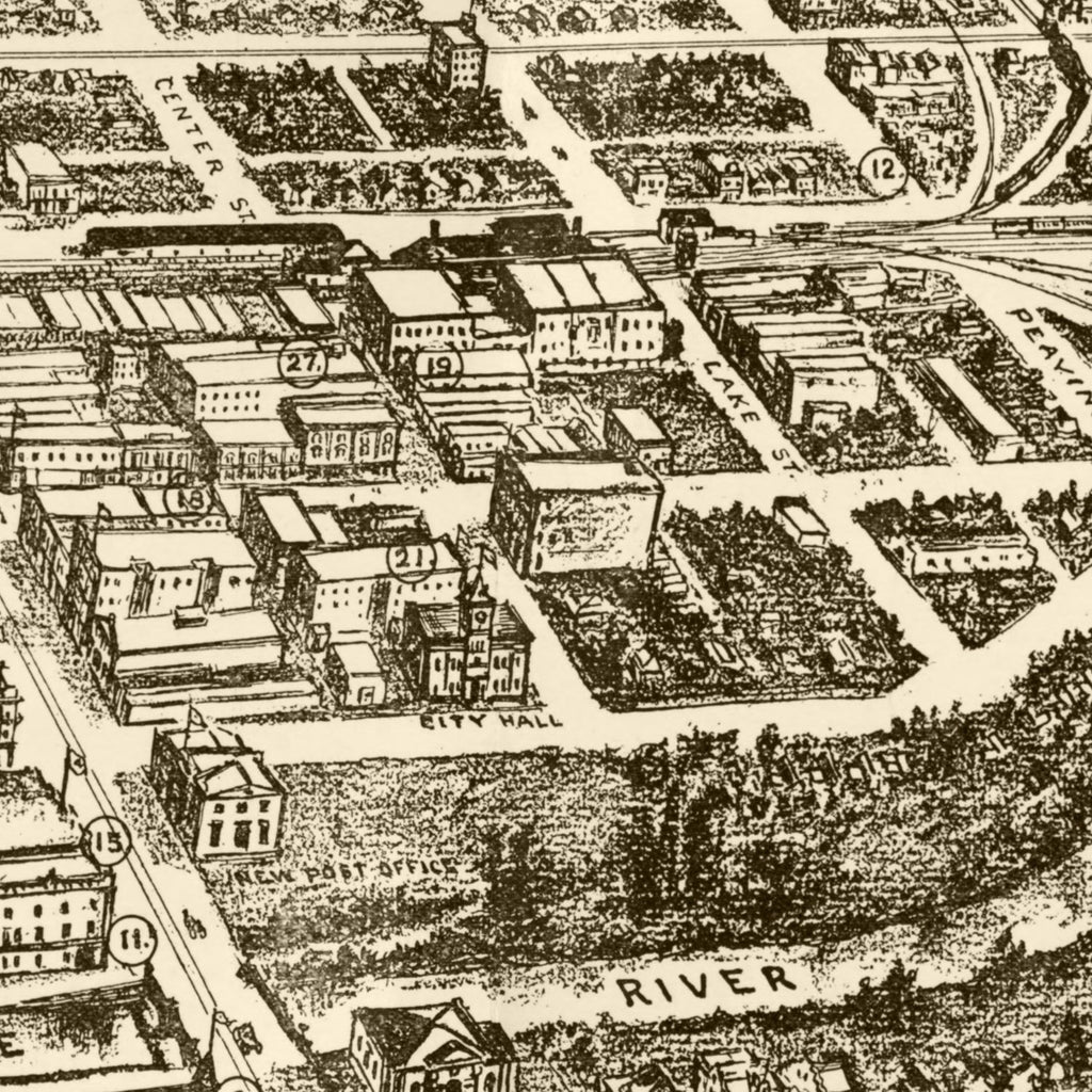 Vintage Map of Reno, Nevada 1907