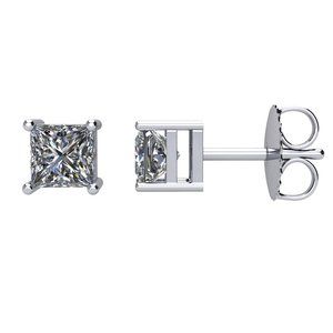 14K White Gold 3/4 CTW Natural Diamond Stud Earrings