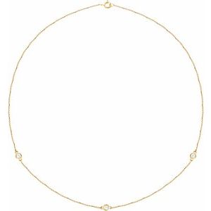 14K Yellow 1/3 CTW Natural Diamond 3-Station 18" Necklace