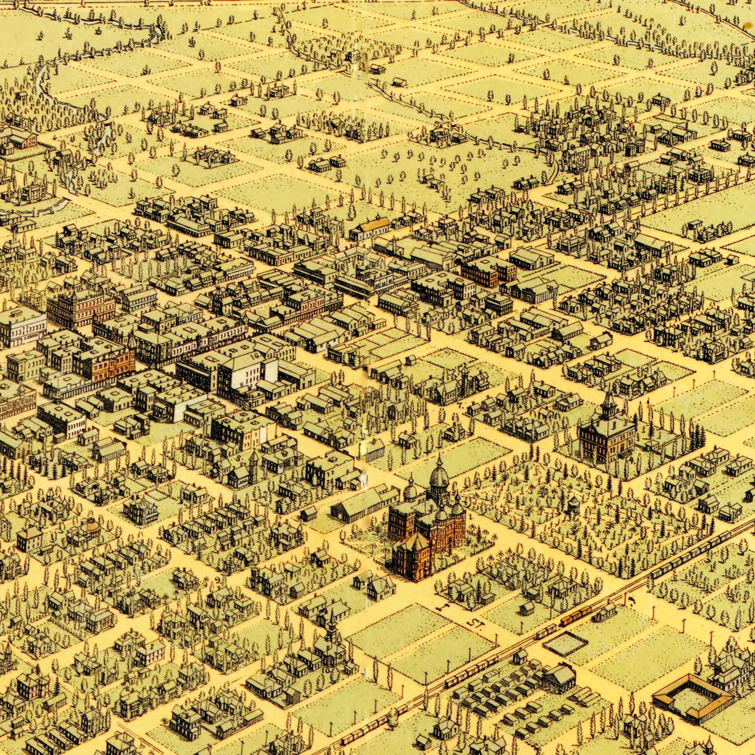 Vintage Map of Bakersfield, California 1901