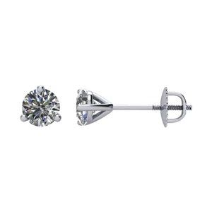 Platinum 1/2 CTW Natural Diamond Earrings