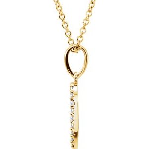 14K Yellow Gold 1/10 CTW Natural Diamond 16" Necklace