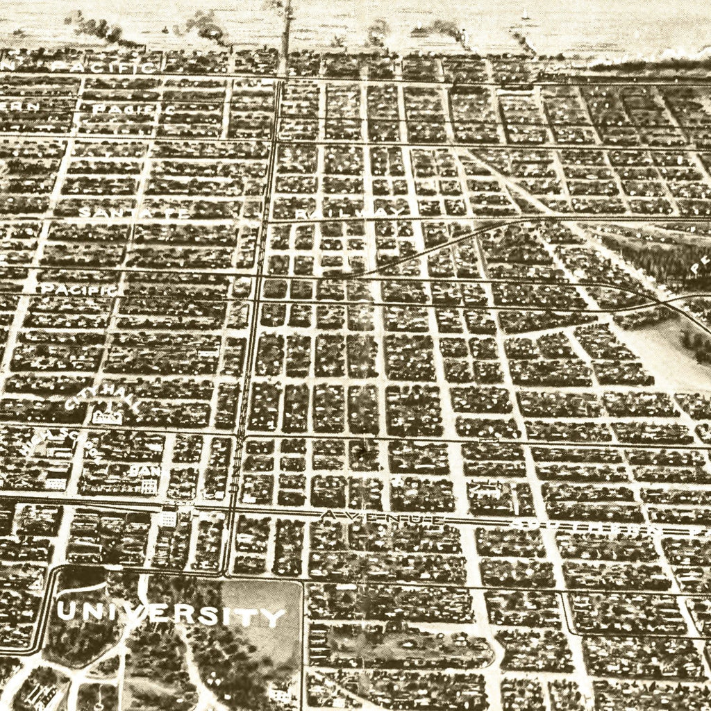 Vintage Map of Berkeley, California 1909