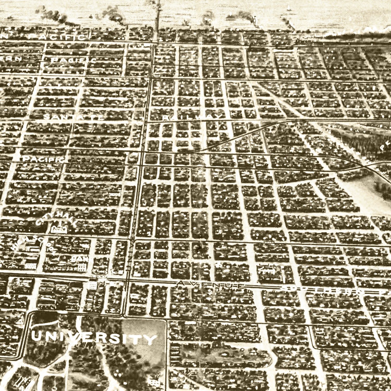 Vintage Map of Berkeley, California 1909