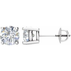 14K White Gold 1 CTW Natural Diamond Stud Earrings