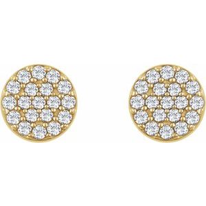 14K Yellow Gold 1/3 CTW Natural Diamond Cluster Earrings – image 2