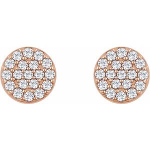 14K Rose Gold 1/3 CTW Natural Diamond Cluster Earrings – image 2
