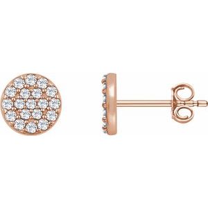14K Rose Gold 1/3 CTW Natural Diamond Cluster Earrings