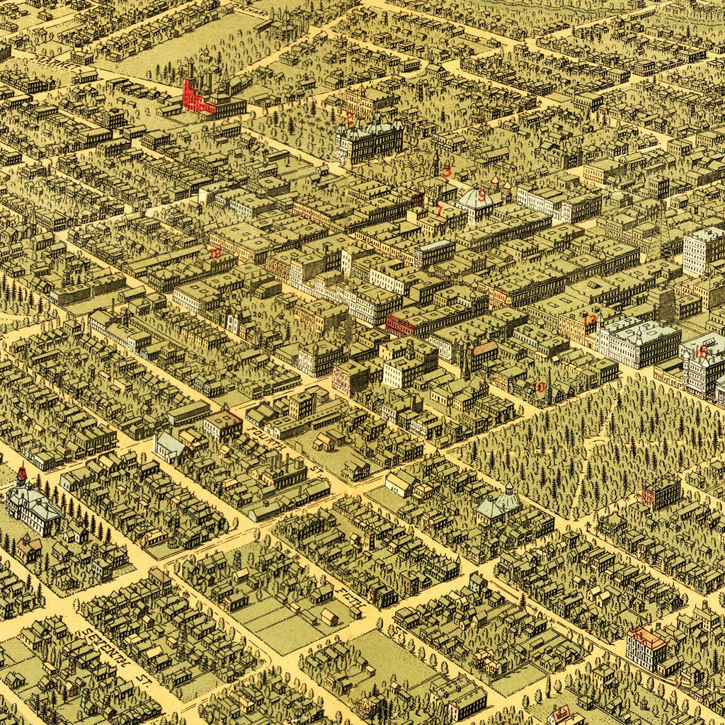 Vintage Map of San Jose, California 1901