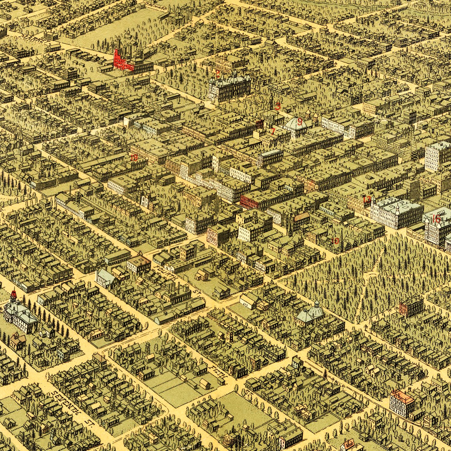 Vintage Map of San Jose, California 1901
