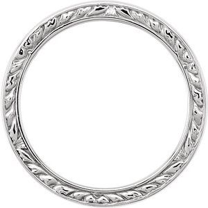 14K White Band Size 8