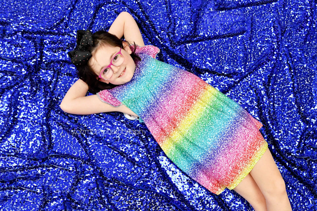 Over The Rainbow Milk Silk Flutter Dress