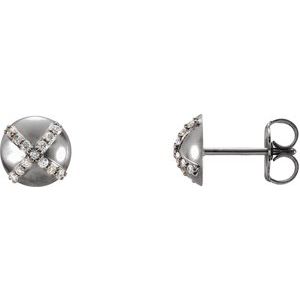 Platinum 1/8 CTW Natural Diamond Earrings